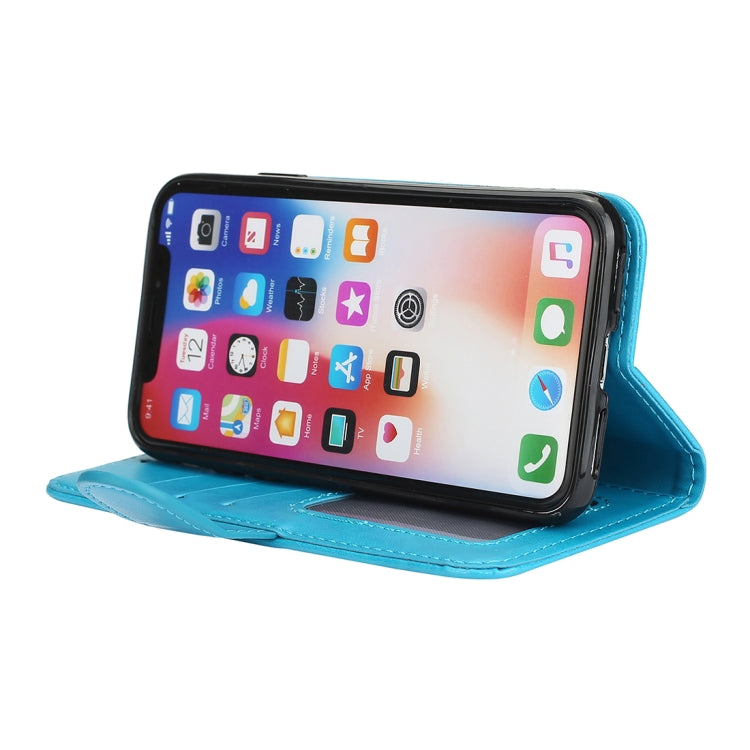 For iPhone X / XS Glittery Powder Flamingo Print Horizontal Flip Leather Case with Holder & Wallet & Card Slots & Photo Frame