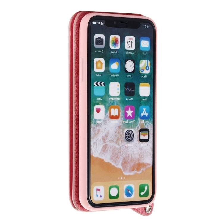 For iPhone X / XS Protective Back Case Cover with Card Slot & Photo Frame & Holder & Mirror