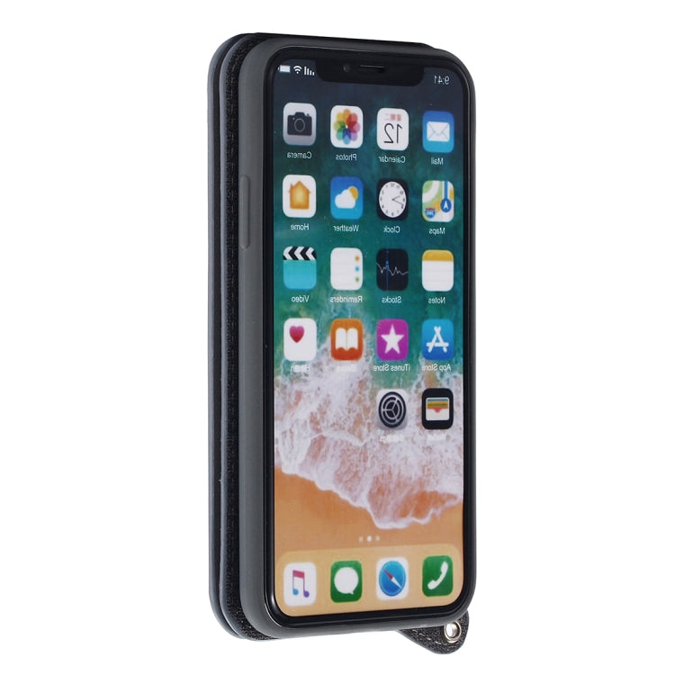 For iPhone X / XS Protective Back Case Cover with Card Slot & Photo Frame & Holder & Mirror