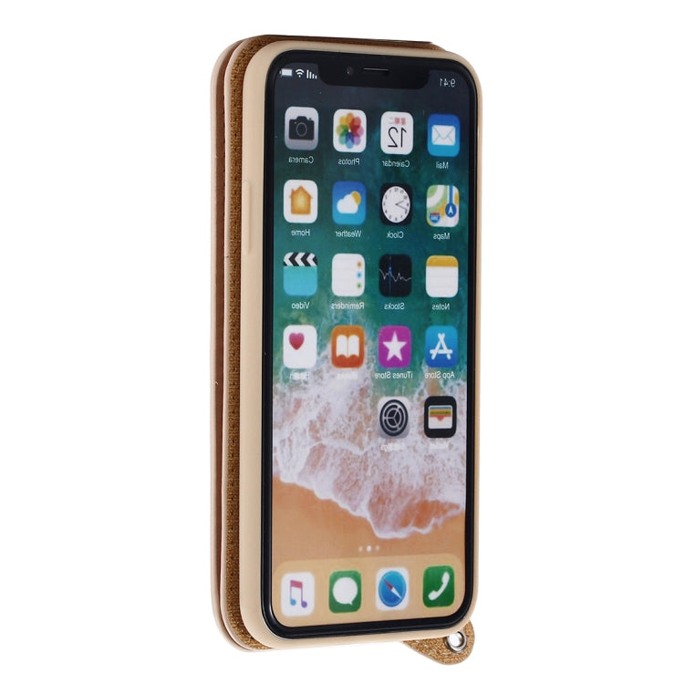 For iPhone X / XS Protective Back Case Cover with Card Slot & Photo Frame & Holder & Mirror