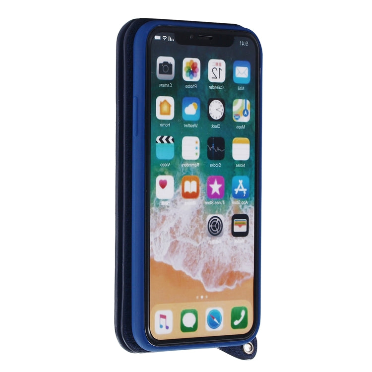 For iPhone X / XS Protective Back Case Cover with Card Slot & Photo Frame & Holder & Mirror