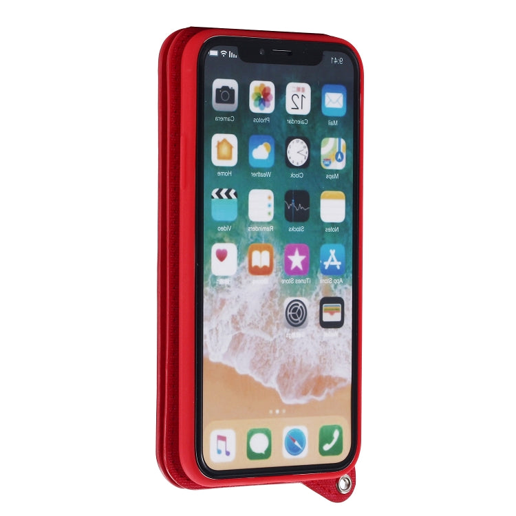 For iPhone X / XS Protective Back Case Cover with Card Slot & Photo Frame & Holder & Mirror