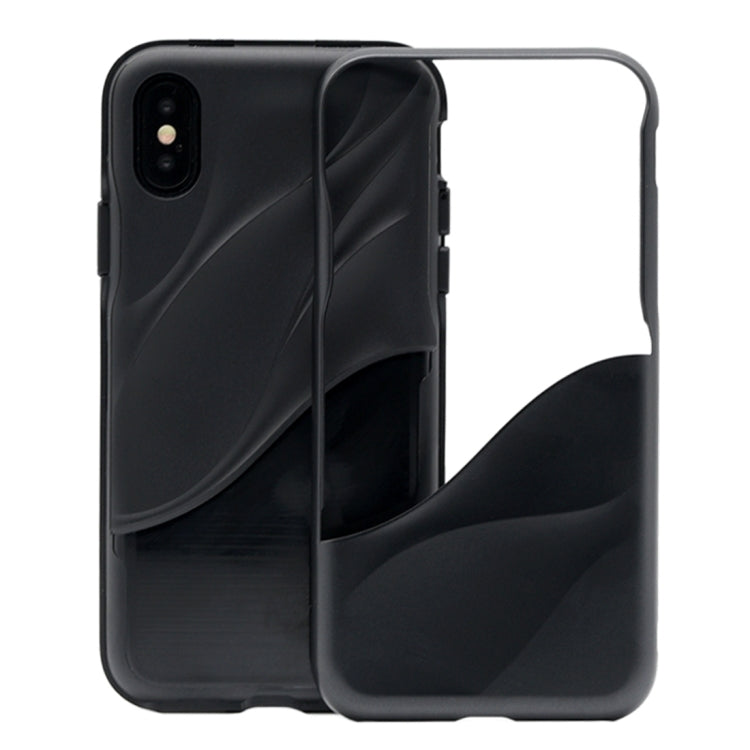 For iPhone X / XS Detachable PC + TPU Water Ripple Design Protective Back Case