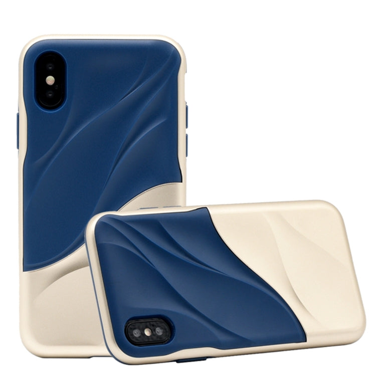 For iPhone X / XS Detachable PC + TPU Water Ripple Design Protective Back Case