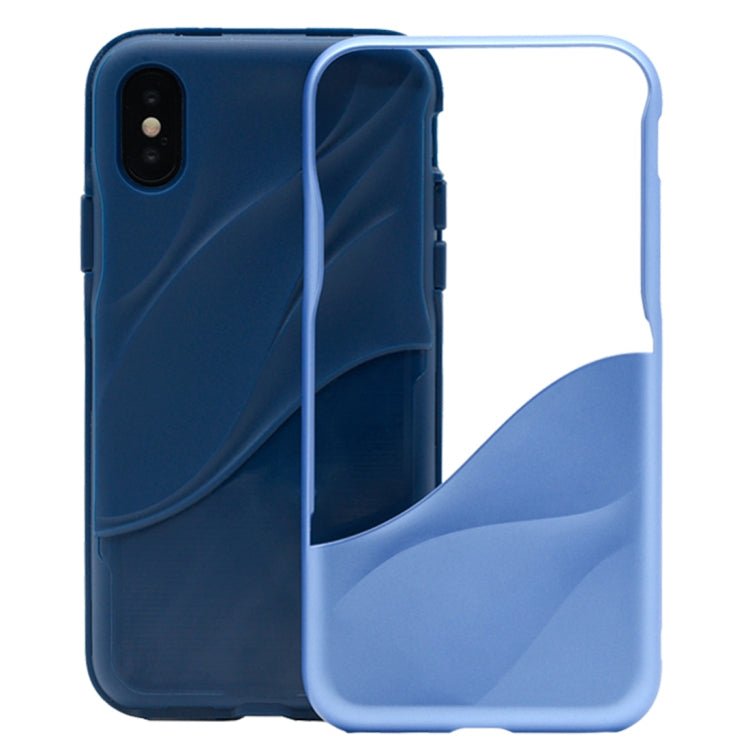 For iPhone X / XS Detachable PC + TPU Water Ripple Design Protective Back Case