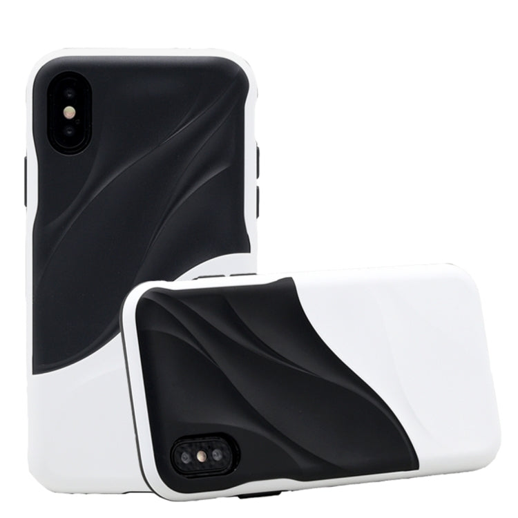 For iPhone X / XS Detachable PC + TPU Water Ripple Design Protective Back Case