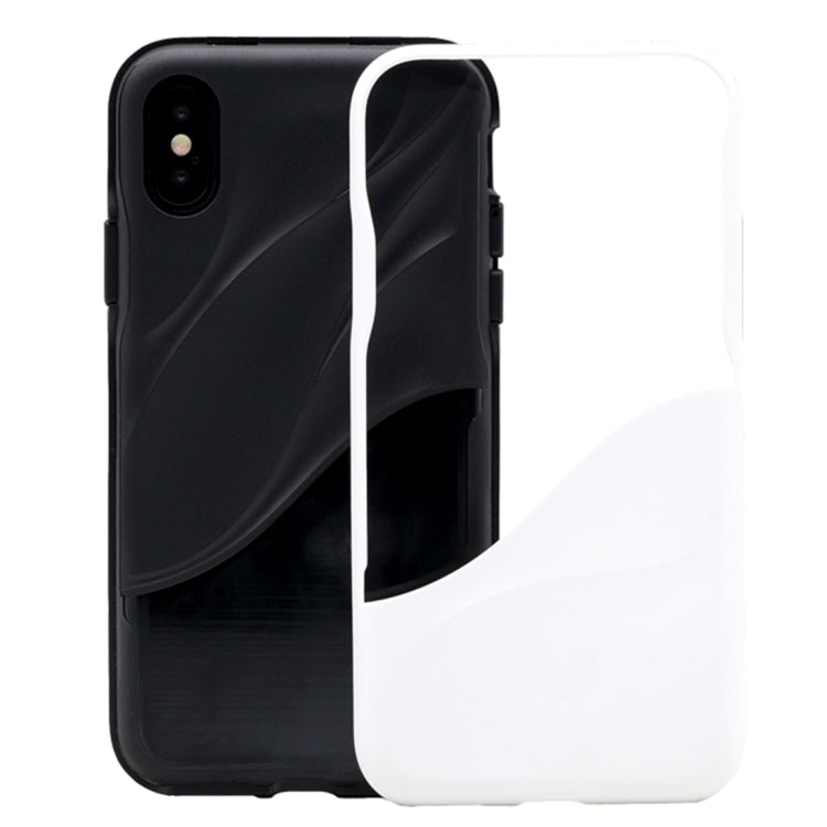 For iPhone X / XS Detachable PC + TPU Water Ripple Design Protective Back Case