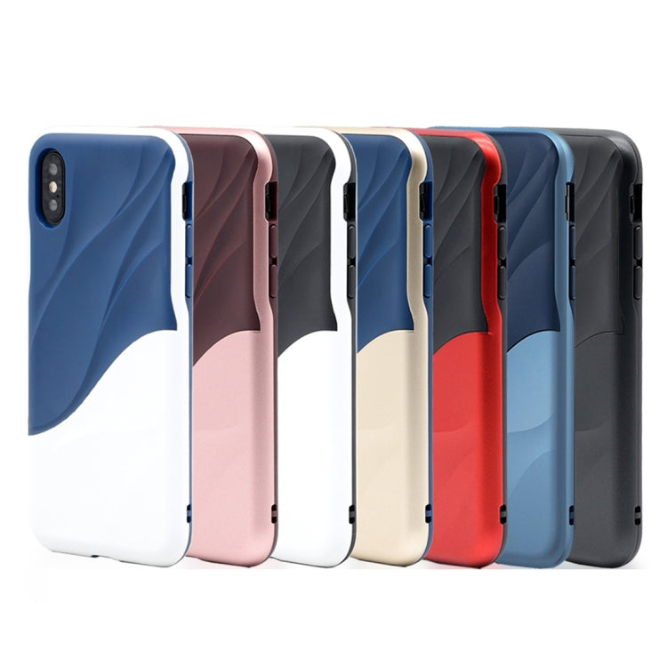 For iPhone X / XS Detachable PC + TPU Water Ripple Design Protective Back Case