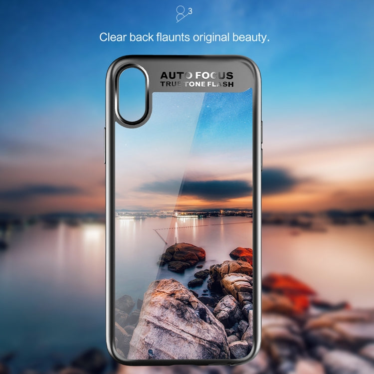 For iPhone X / XS ROCK Ultra-thin TPU + PC Dropproof Protective Case Cover