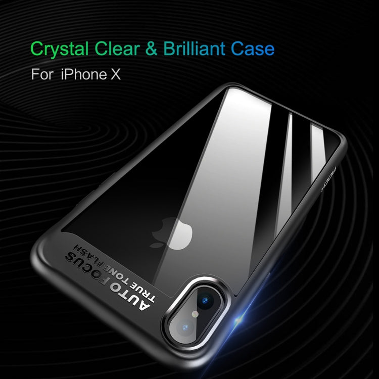 For iPhone X / XS ROCK Ultra-thin TPU + PC Dropproof Protective Case Cover