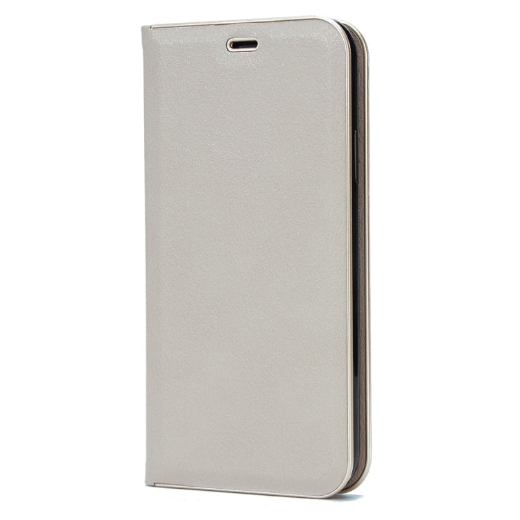 For iPhone X / XS Cowhide Texture PC Bumper Frame Strong Magnetic Adsorption Horizontal Flip Leather Case with Holder & Card Slots