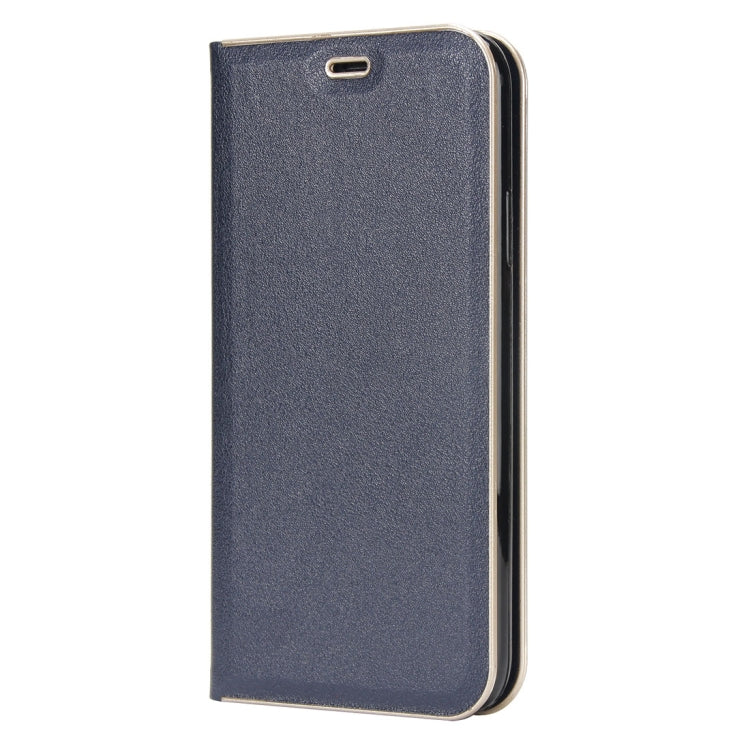 For iPhone X / XS Cowhide Texture PC Bumper Frame Strong Magnetic Adsorption Horizontal Flip Leather Case with Holder & Card Slots