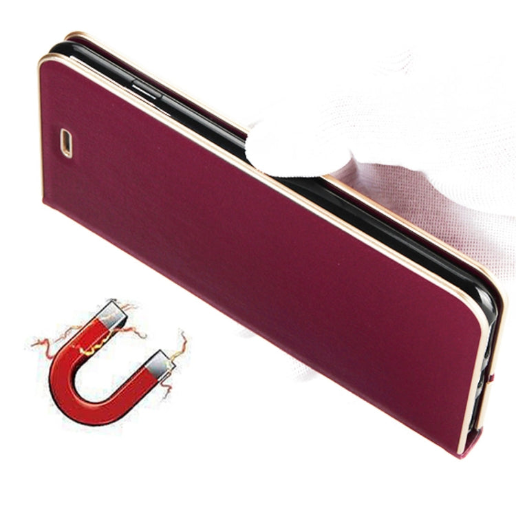For iPhone X / XS Cowhide Texture PC Bumper Frame Strong Magnetic Adsorption Horizontal Flip Leather Case with Holder & Card Slots