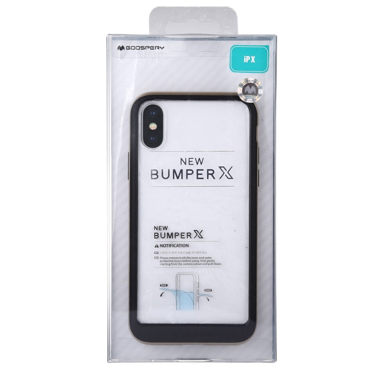 For iPhone X / XS GOOSPERY New Bumper X PC + TPU Shockproof Hard Protective Back Case