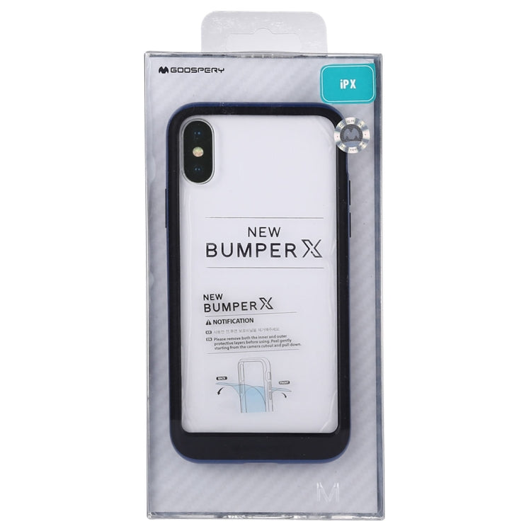 For iPhone X / XS GOOSPERY New Bumper X PC + TPU Shockproof Hard Protective Back Case