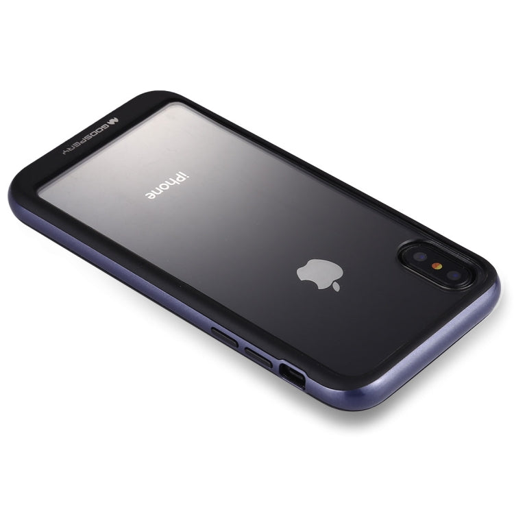 For iPhone X / XS GOOSPERY New Bumper X PC + TPU Shockproof Hard Protective Back Case
