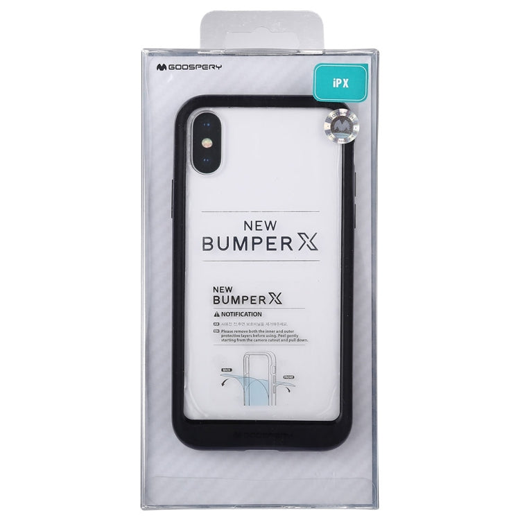 For iPhone X / XS GOOSPERY New Bumper X PC + TPU Shockproof Hard Protective Back Case