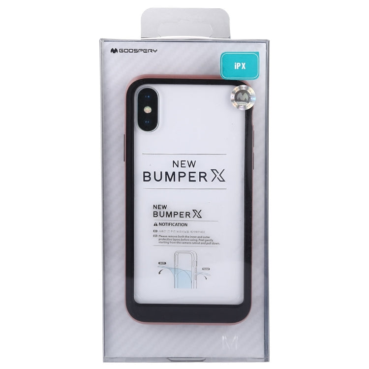 For iPhone X / XS GOOSPERY New Bumper X PC + TPU Shockproof Hard Protective Back Case