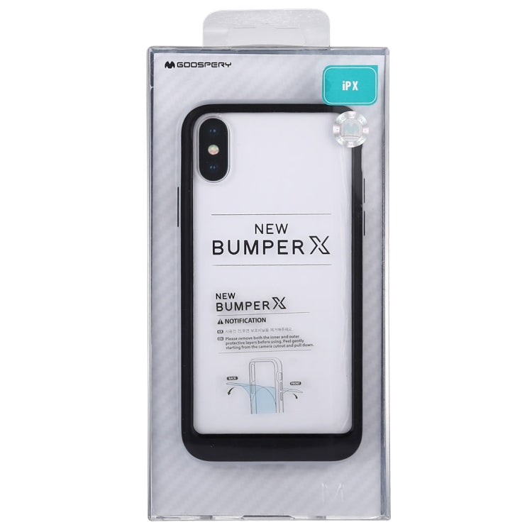 For iPhone X / XS GOOSPERY New Bumper X PC + TPU Shockproof Hard Protective Back Case