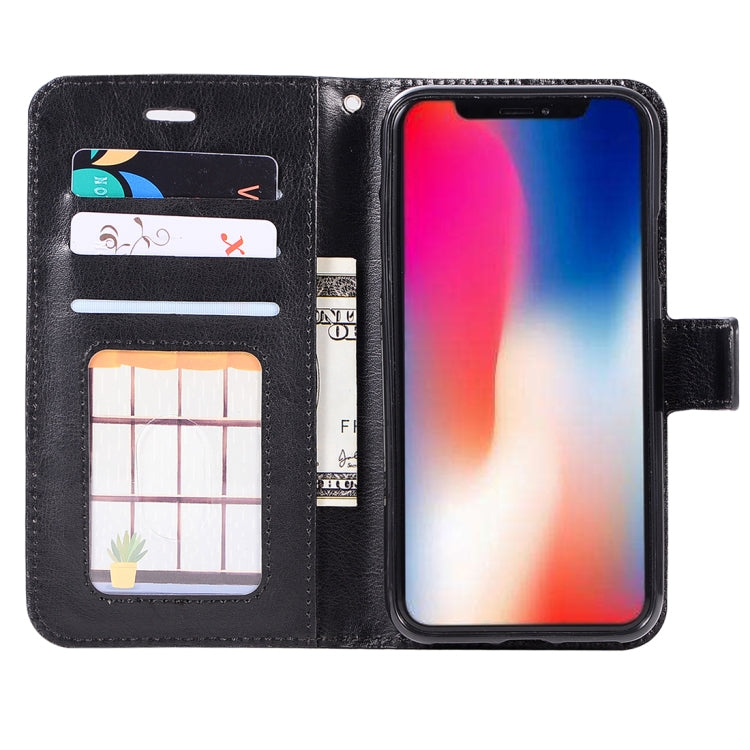 For iPhone X / XS Crazy Horse Texture Horizontal Flip Leather Case with Holder & Card Slots & Wallet & Photo Frame