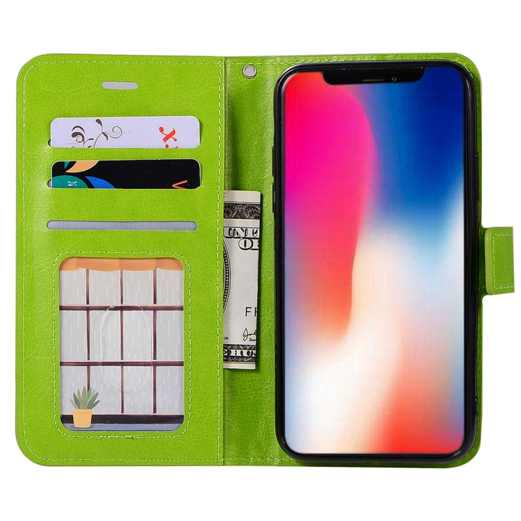 For iPhone X / XS Crazy Horse Texture Horizontal Flip Leather Case with Holder & Card Slots & Wallet & Photo Frame
