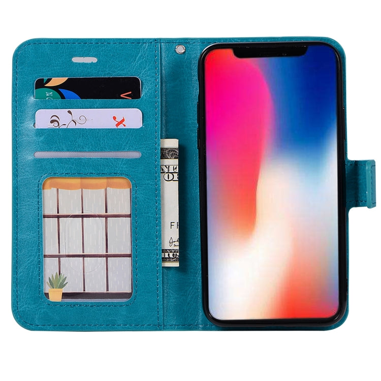 For iPhone X / XS Crazy Horse Texture Horizontal Flip Leather Case with Holder & Card Slots & Wallet & Photo Frame