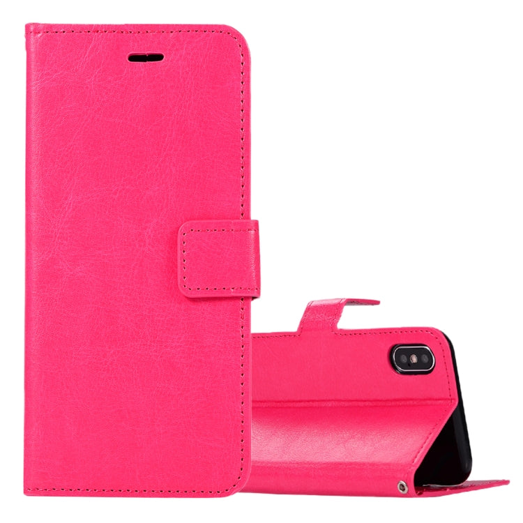 For iPhone X / XS Crazy Horse Texture Horizontal Flip Leather Case with Holder & Card Slots & Wallet & Photo Frame