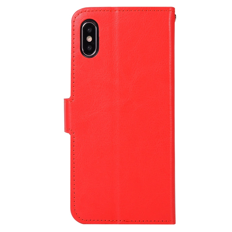 For iPhone X / XS Crazy Horse Texture Horizontal Flip Leather Case with Holder & Card Slots & Wallet & Photo Frame