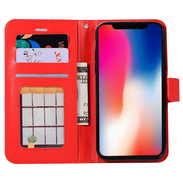 For iPhone X / XS Crazy Horse Texture Horizontal Flip Leather Case with Holder & Card Slots & Wallet & Photo Frame