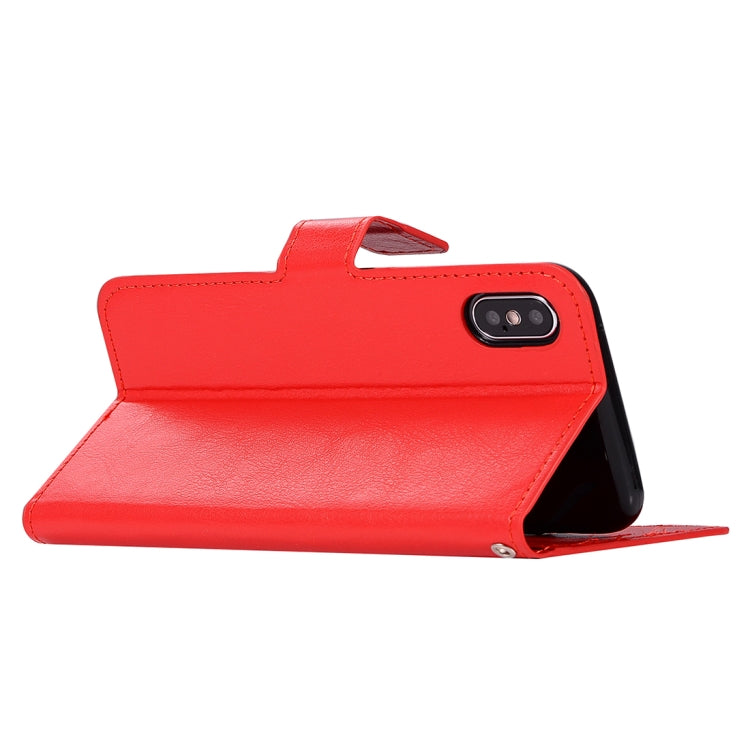 For iPhone X / XS Crazy Horse Texture Horizontal Flip Leather Case with Holder & Card Slots & Wallet & Photo Frame