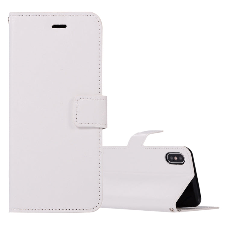 For iPhone X / XS Crazy Horse Texture Horizontal Flip Leather Case with Holder & Card Slots & Wallet & Photo Frame