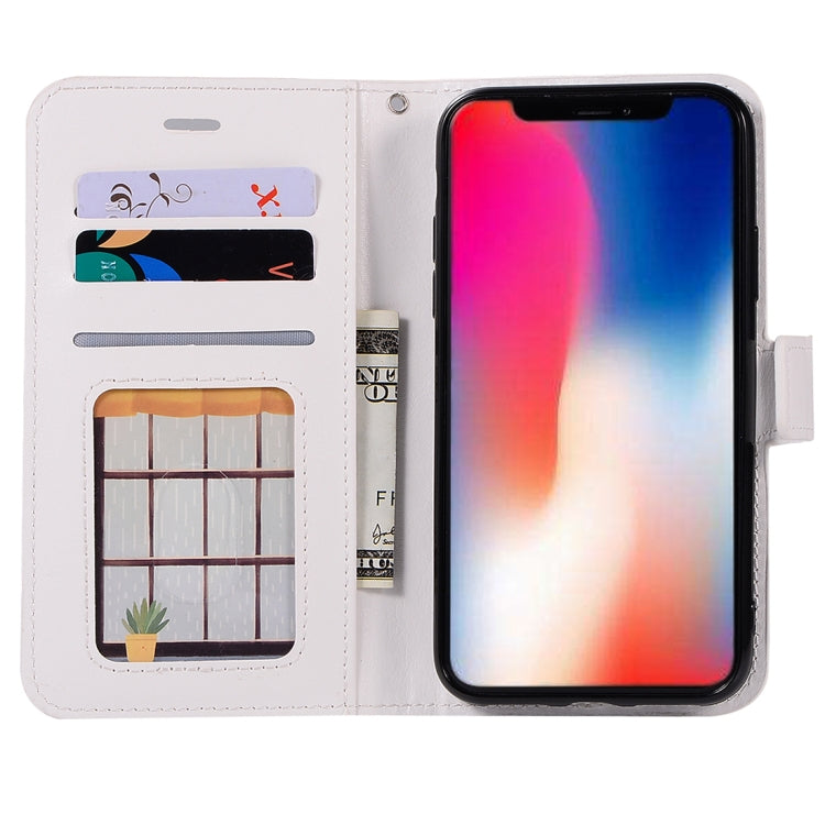 For iPhone X / XS Crazy Horse Texture Horizontal Flip Leather Case with Holder & Card Slots & Wallet & Photo Frame