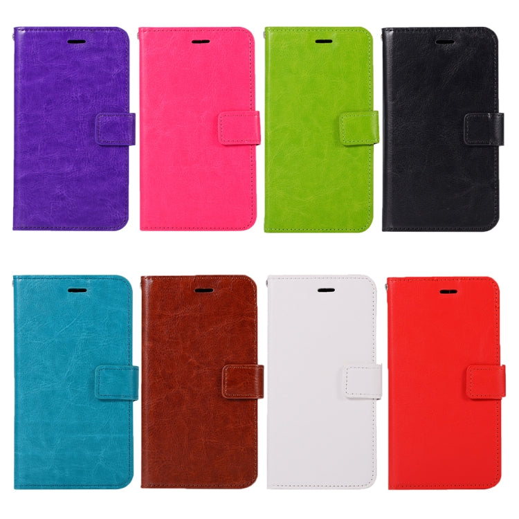 For iPhone X / XS Crazy Horse Texture Horizontal Flip Leather Case with Holder & Card Slots & Wallet & Photo Frame