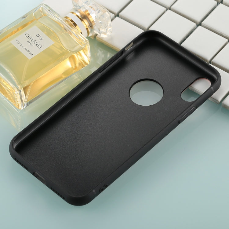 For iPhone X / XS 0.8mm Tempered Glass High Quality TPU Airframe Protective Back Cover Case