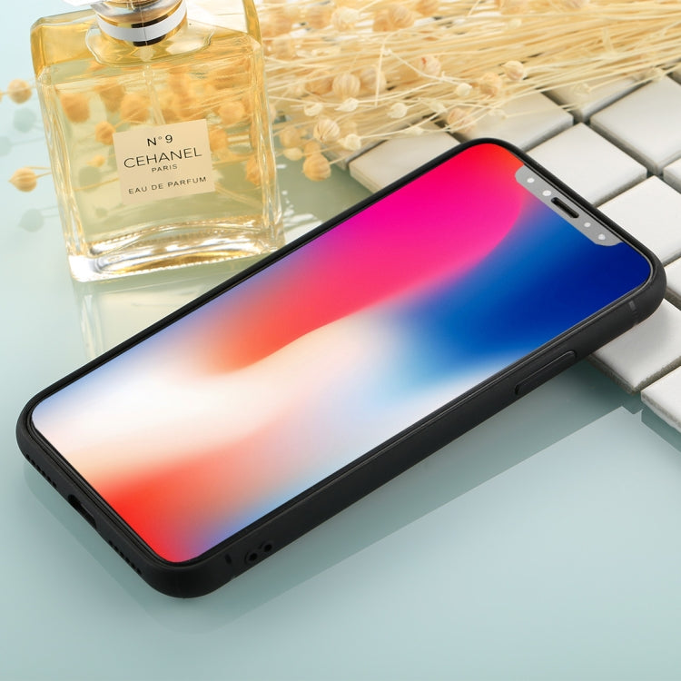 For iPhone X / XS 0.8mm Tempered Glass High Quality TPU Airframe Protective Back Cover Case