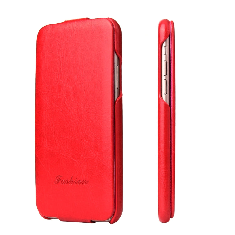 For iPhone X / XS Fierre Shann Retro Oil Wax Texture Vertical Flip PU Leather Case