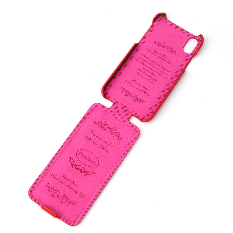 For iPhone X / XS Fierre Shann Retro Oil Wax Texture Vertical Flip PU Leather Case