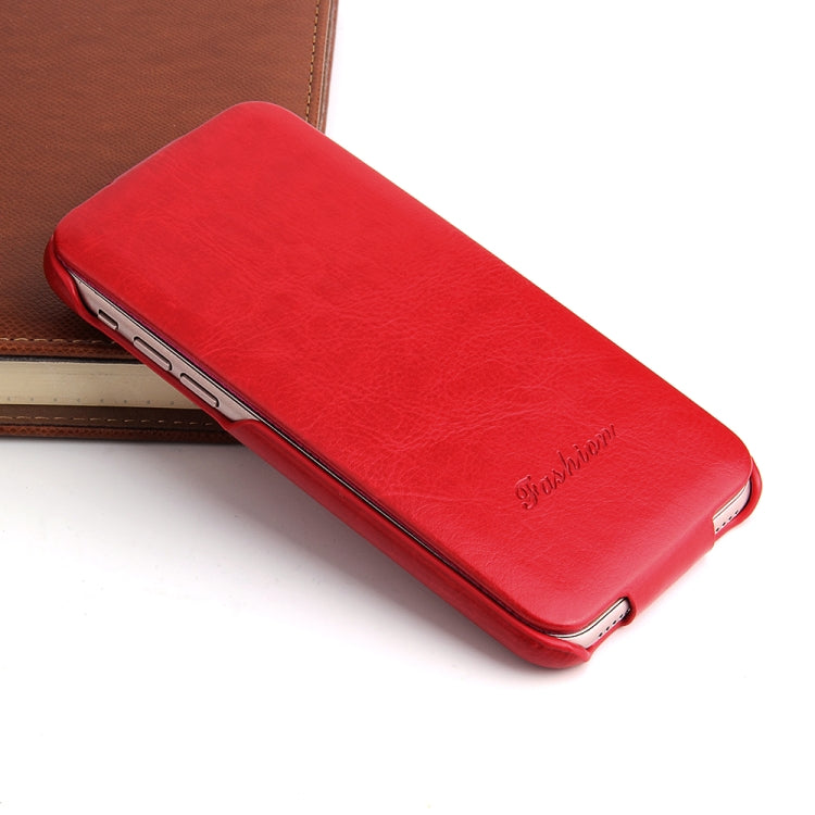 For iPhone X / XS Fierre Shann Retro Oil Wax Texture Vertical Flip PU Leather Case