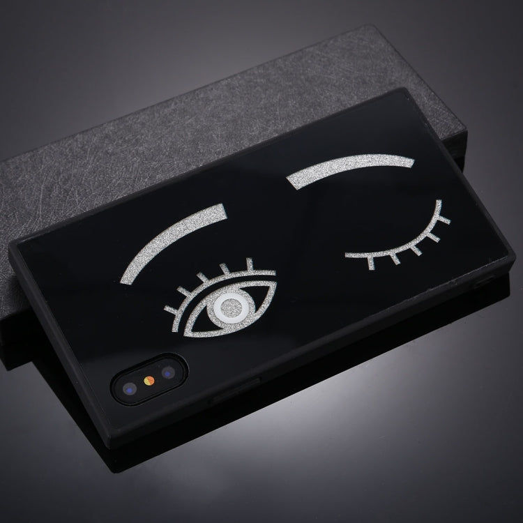 For iPhone X / XS Eyes Pattern TPU + PC Protective Back Case