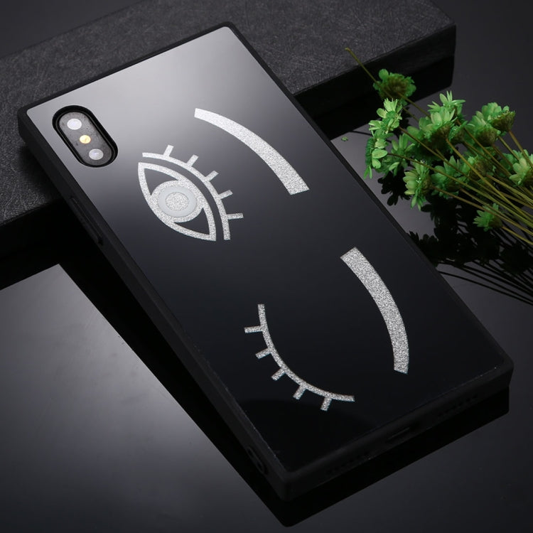 For iPhone X / XS Eyes Pattern TPU + PC Protective Back Case