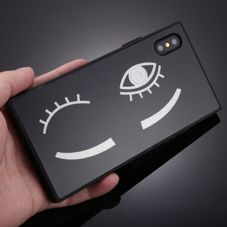 For iPhone X / XS Eyes Pattern TPU + PC Protective Back Case