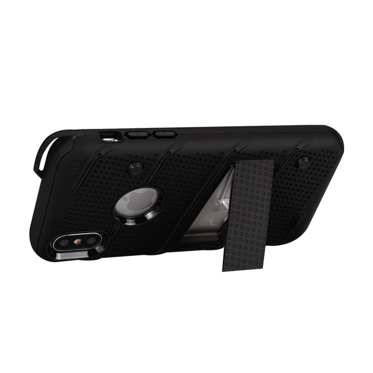 For iPhone X / XS Charm Knight Detachable PC + TPU Combination Protective Case with Holder