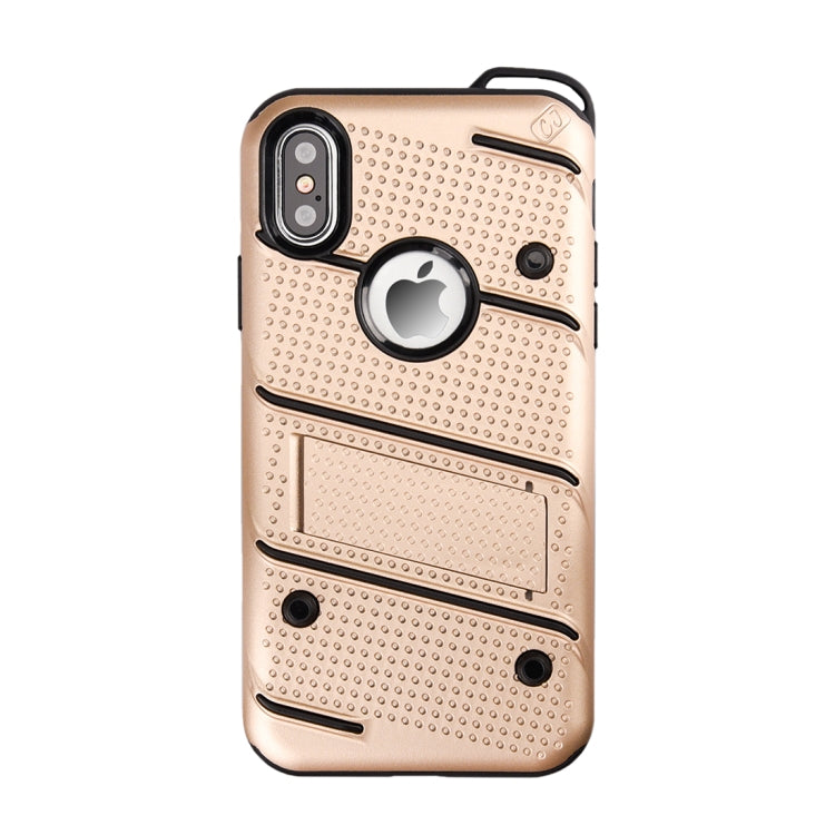 For iPhone X / XS Charm Knight Detachable PC + TPU Combination Protective Case with Holder