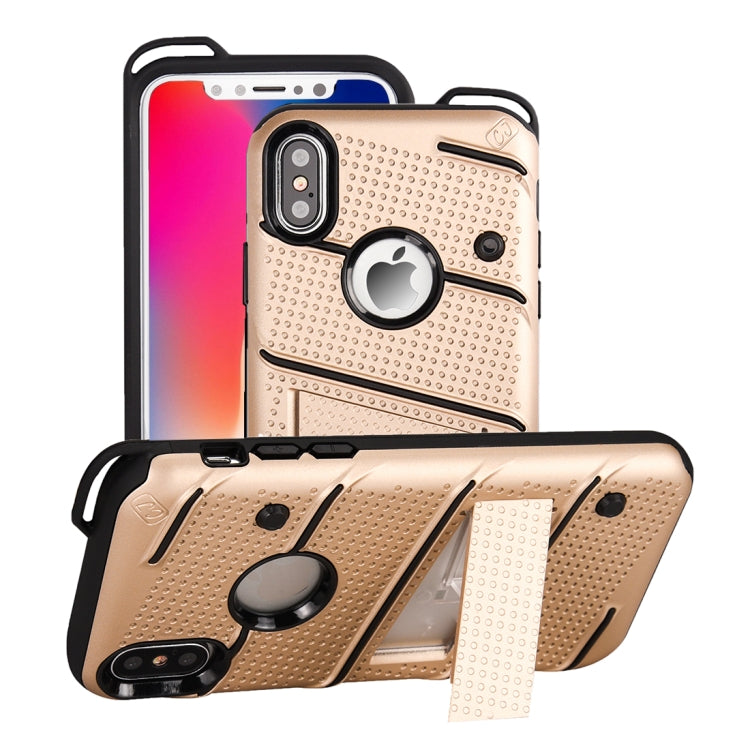 For iPhone X / XS Charm Knight Detachable PC + TPU Combination Protective Case with Holder