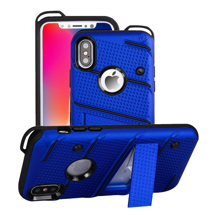 For iPhone X / XS Charm Knight Detachable PC + TPU Combination Protective Case with Holder