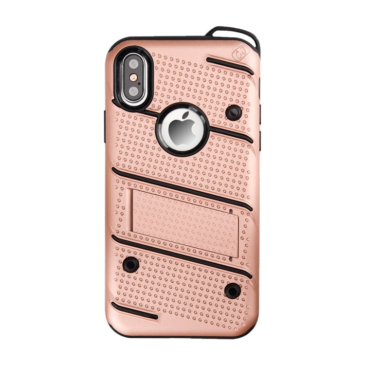 For iPhone X / XS Charm Knight Detachable PC + TPU Combination Protective Case with Holder