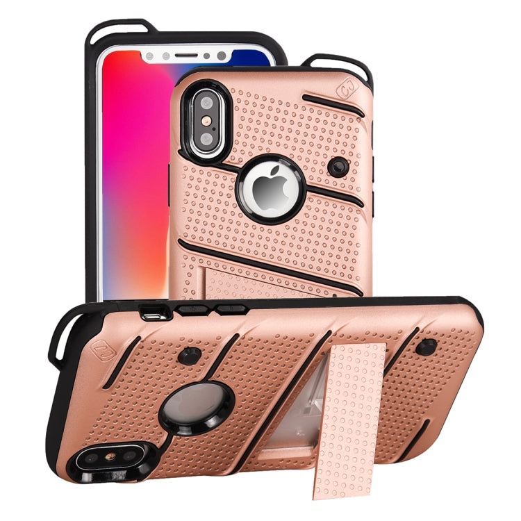 For iPhone X / XS Charm Knight Detachable PC + TPU Combination Protective Case with Holder