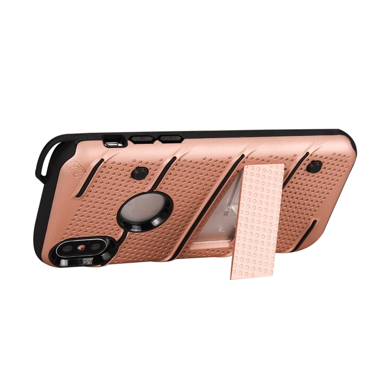 For iPhone X / XS Charm Knight Detachable PC + TPU Combination Protective Case with Holder