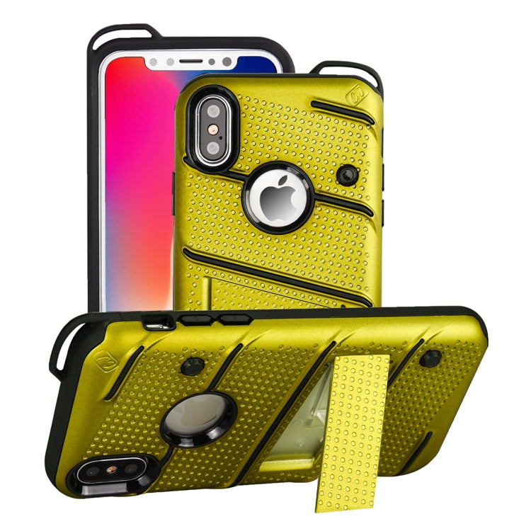For iPhone X / XS Charm Knight Detachable PC + TPU Combination Protective Case with Holder