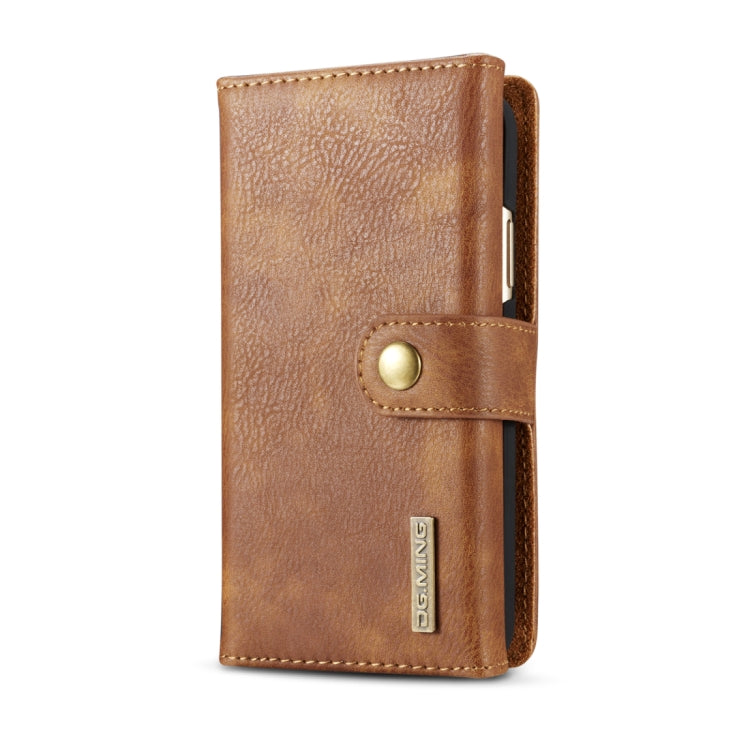 For iPhone X / XS DG.MING Triple Fold Crazy Horse Texture Horizontal Flip Magnetic Protective Case with Holder & Card Slots & Wallet